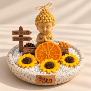 jardín zen de prosperidad con buda